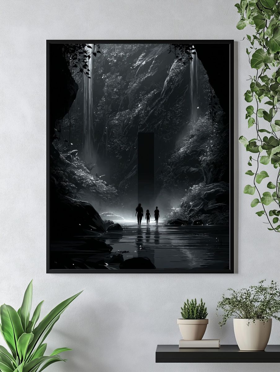 Mysterious Jungle Silhouette Poster. — room view 4