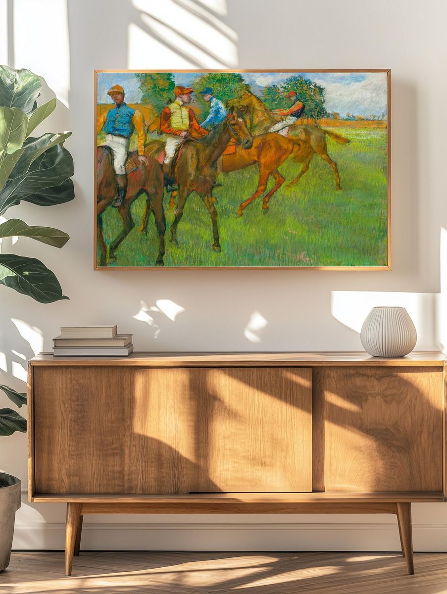 Jockeys on Horses — Fine Art Print. — room view 3