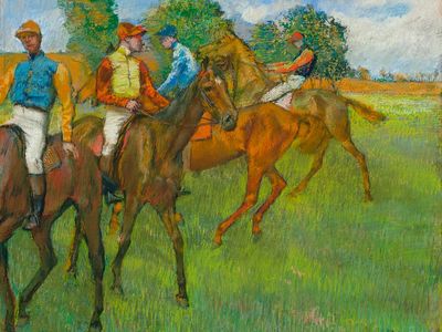 Jockeys on Horses — Fine Art Print. poster print