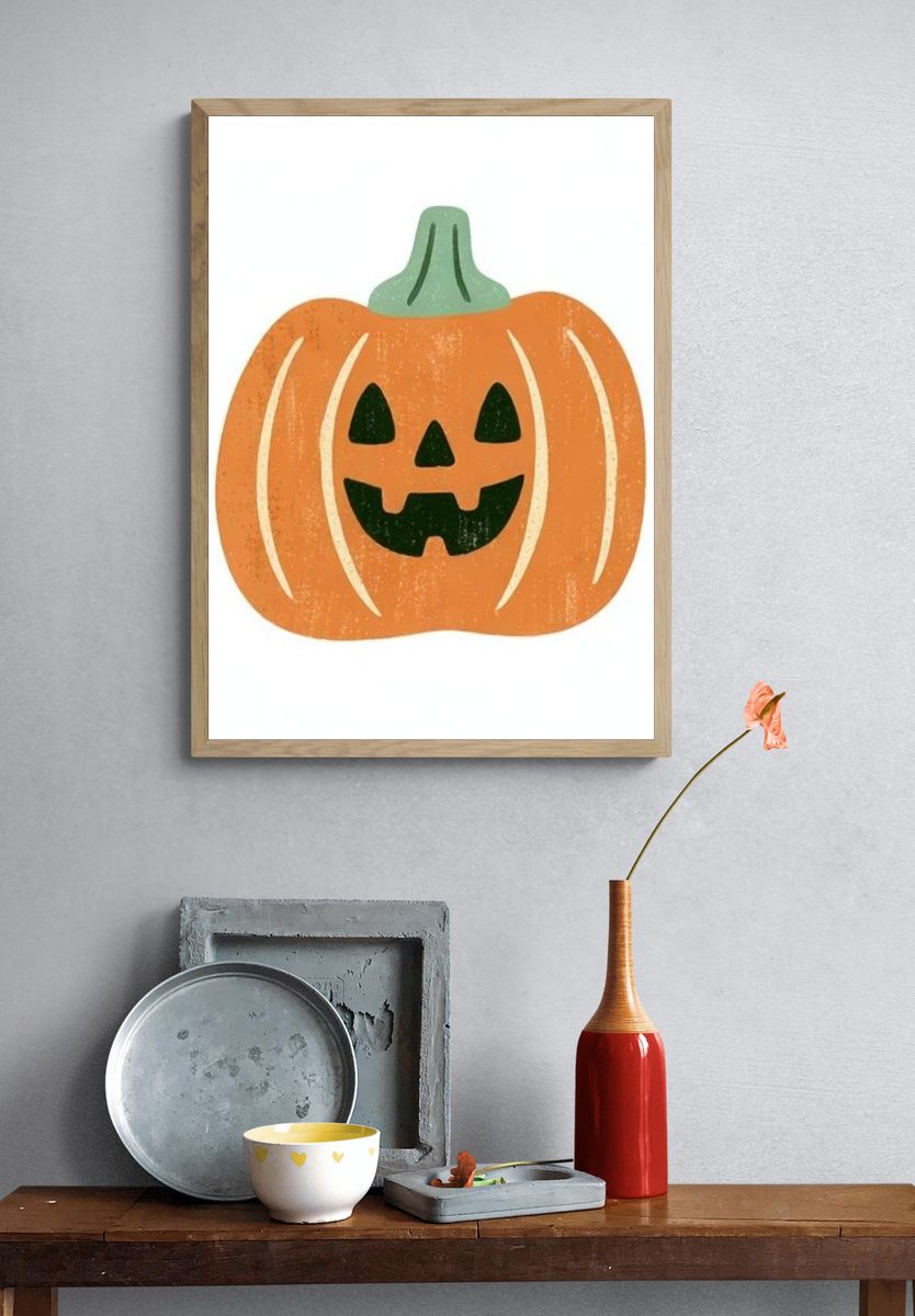Jack-O'-Lantern Pumpkin Poster. — room view 3
