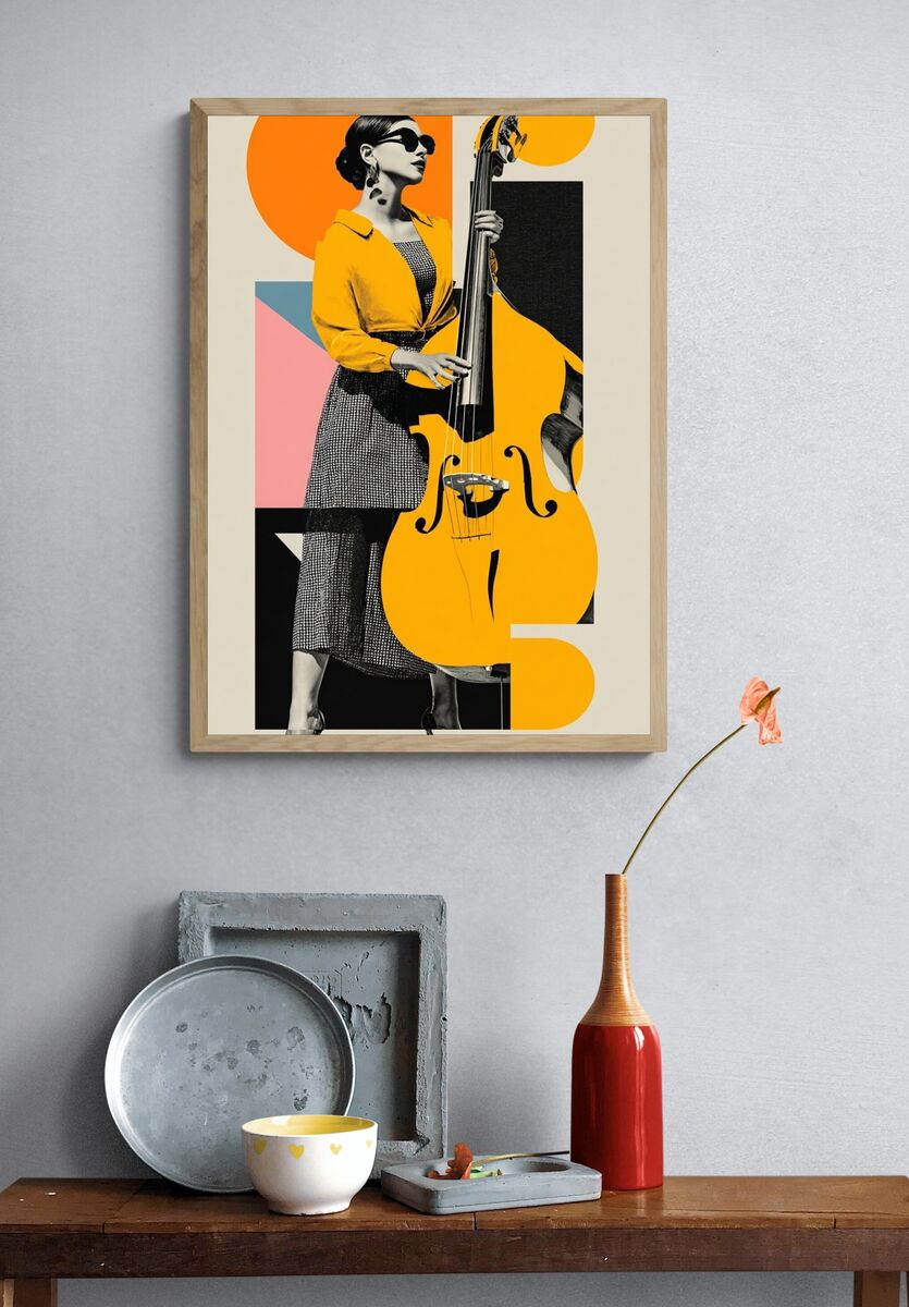 Jazz Musician — Retro Print. — room view 3