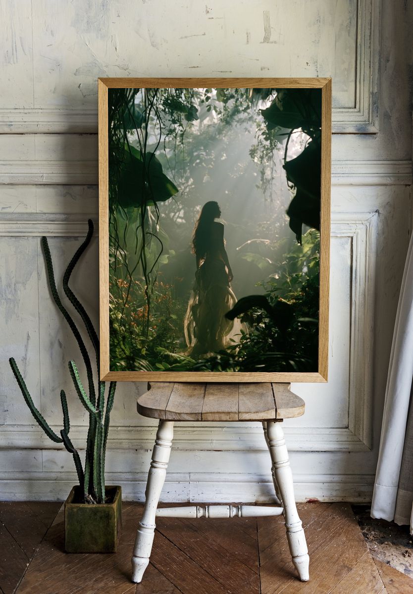 Jungle Silhouette Photography Poster. room preview