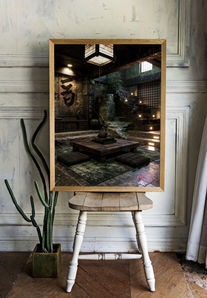 Japanese Zen Interior Photography Poster. — room view 1