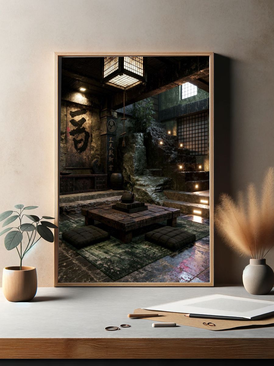 Japanese Zen Interior Photography Poster. — room view 2