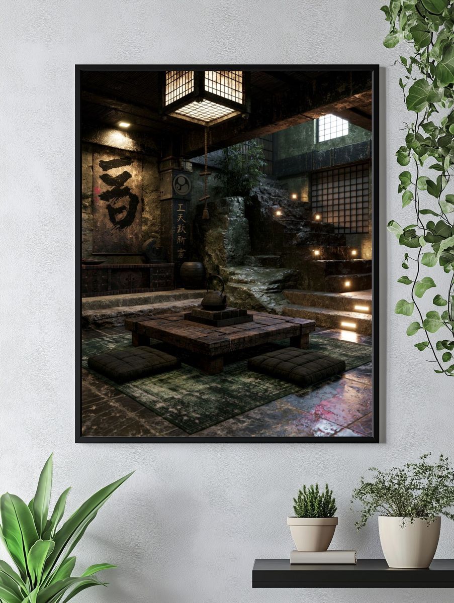 Japanese Zen Interior Photography Poster. — room view 4