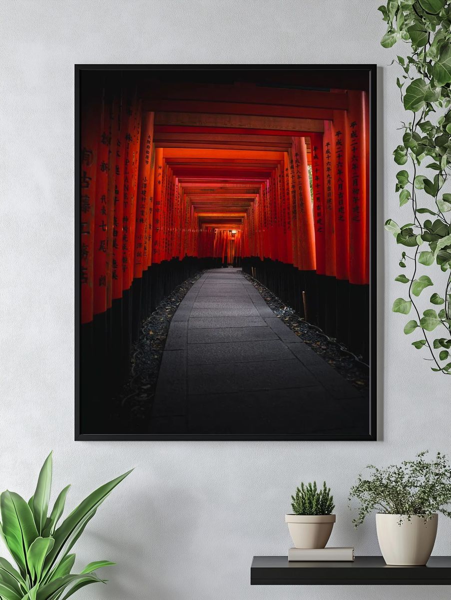 Fushimi Inari Torii Tunnel Print. — room view 4