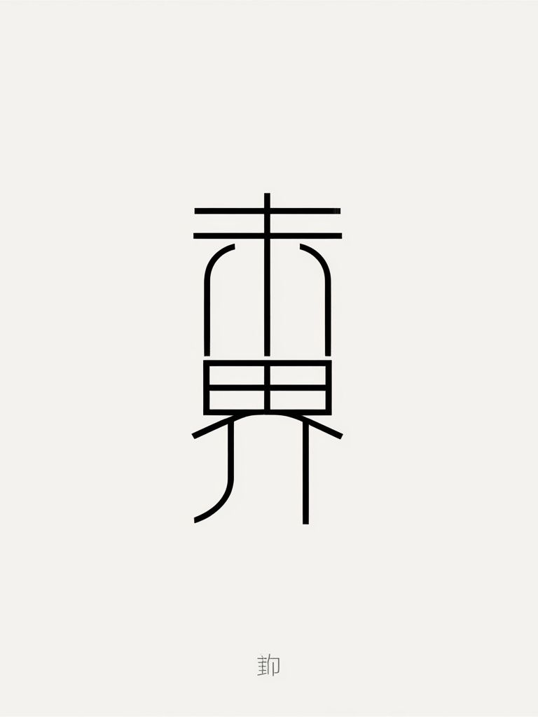 Japanese Kanji Minimalist Poster. poster — typography art