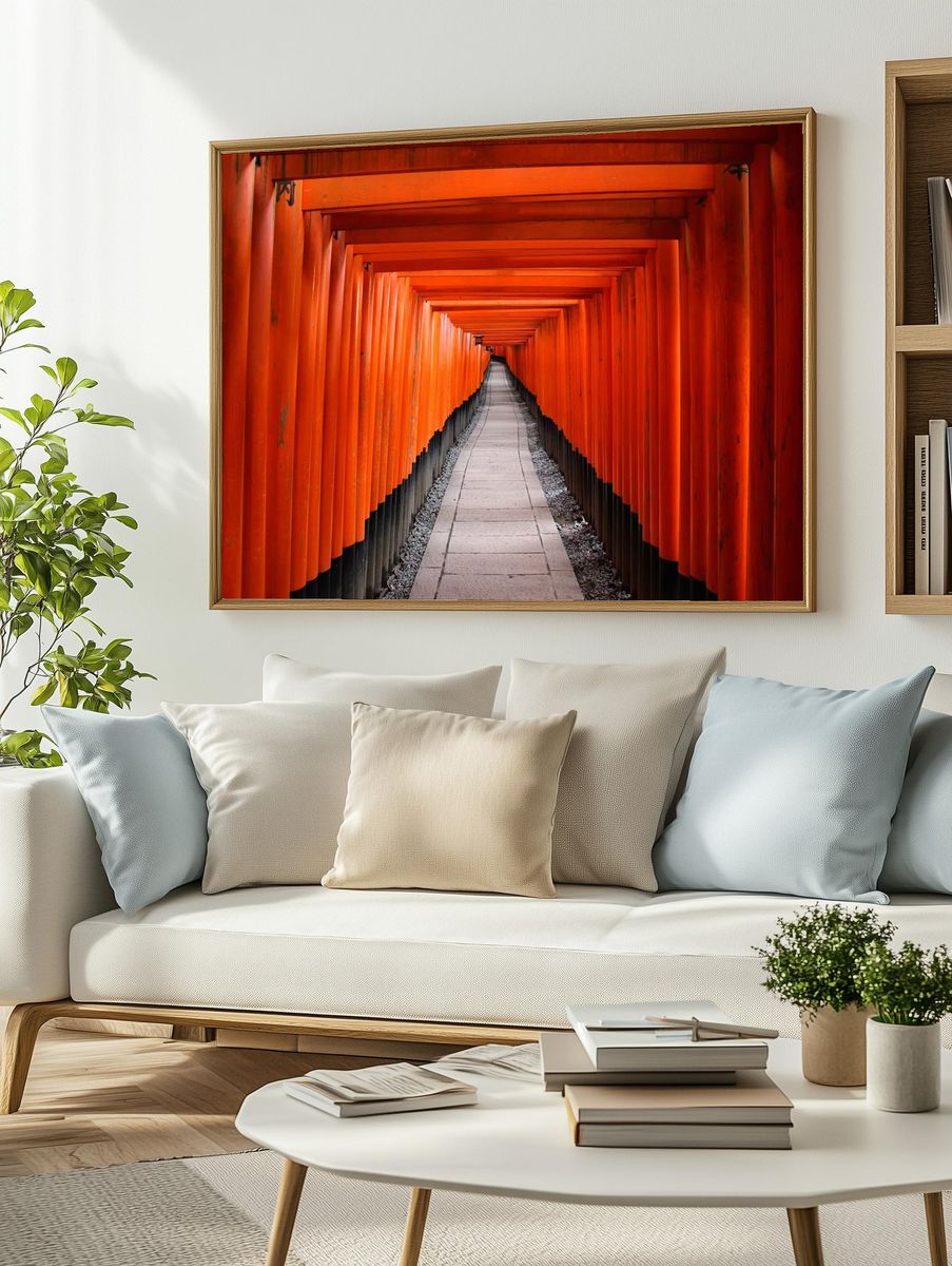 Orange architecture hallway that leads. — room view 2