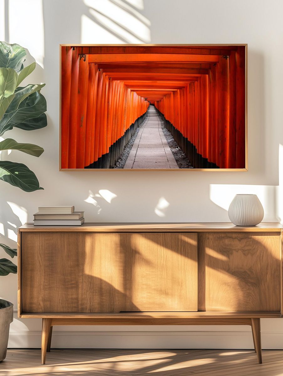 Orange architecture hallway that leads. — room view 3