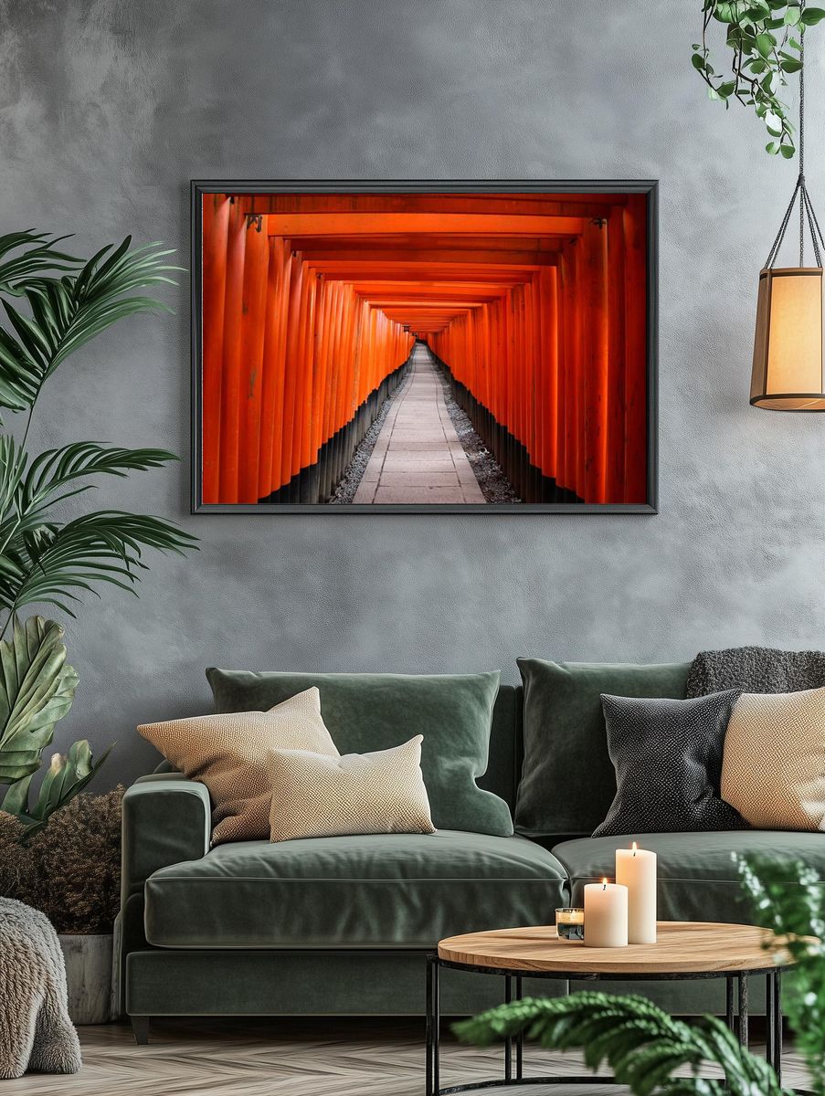 Orange architecture hallway that leads. — room view 4