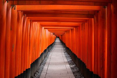 Orange architecture hallway that leads.