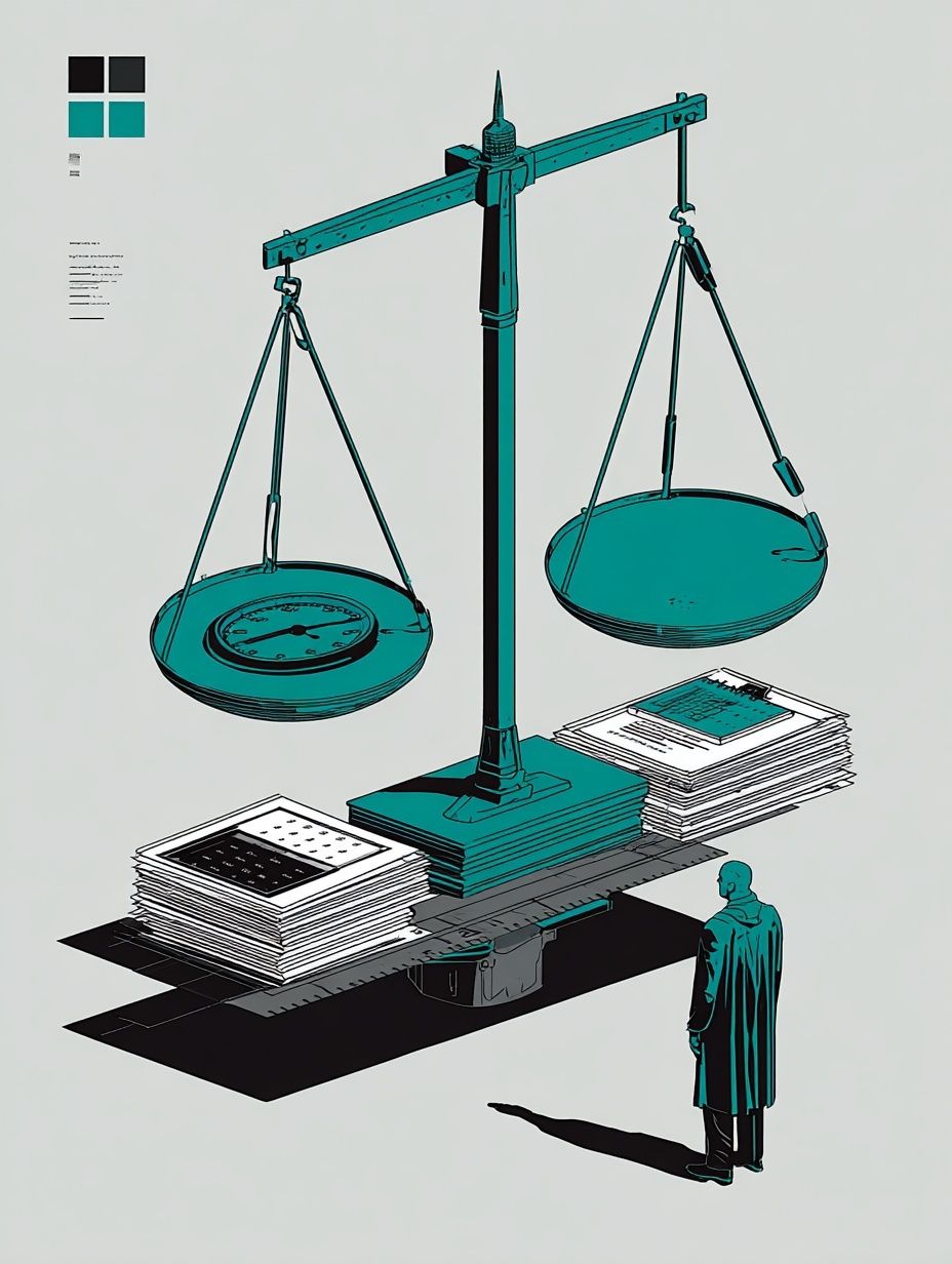Justice Scale — Minimalist Print. poster — minimalist art