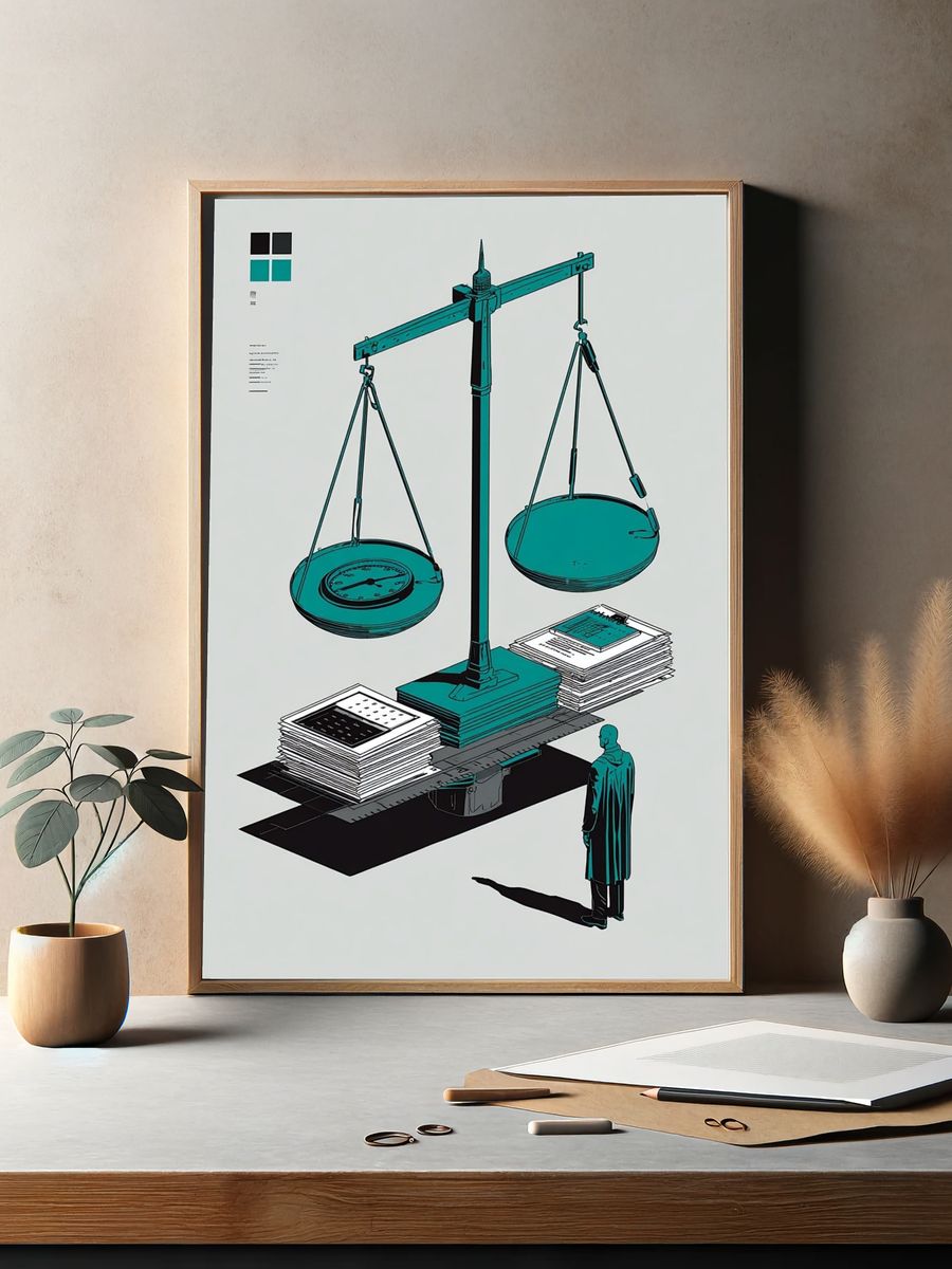 Justice Scale — Minimalist Print. — room view 2