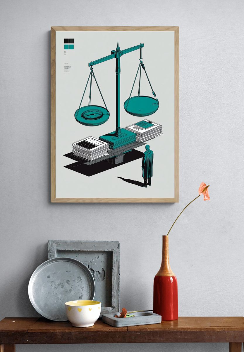 Justice Scale — Minimalist Print. — room view 3