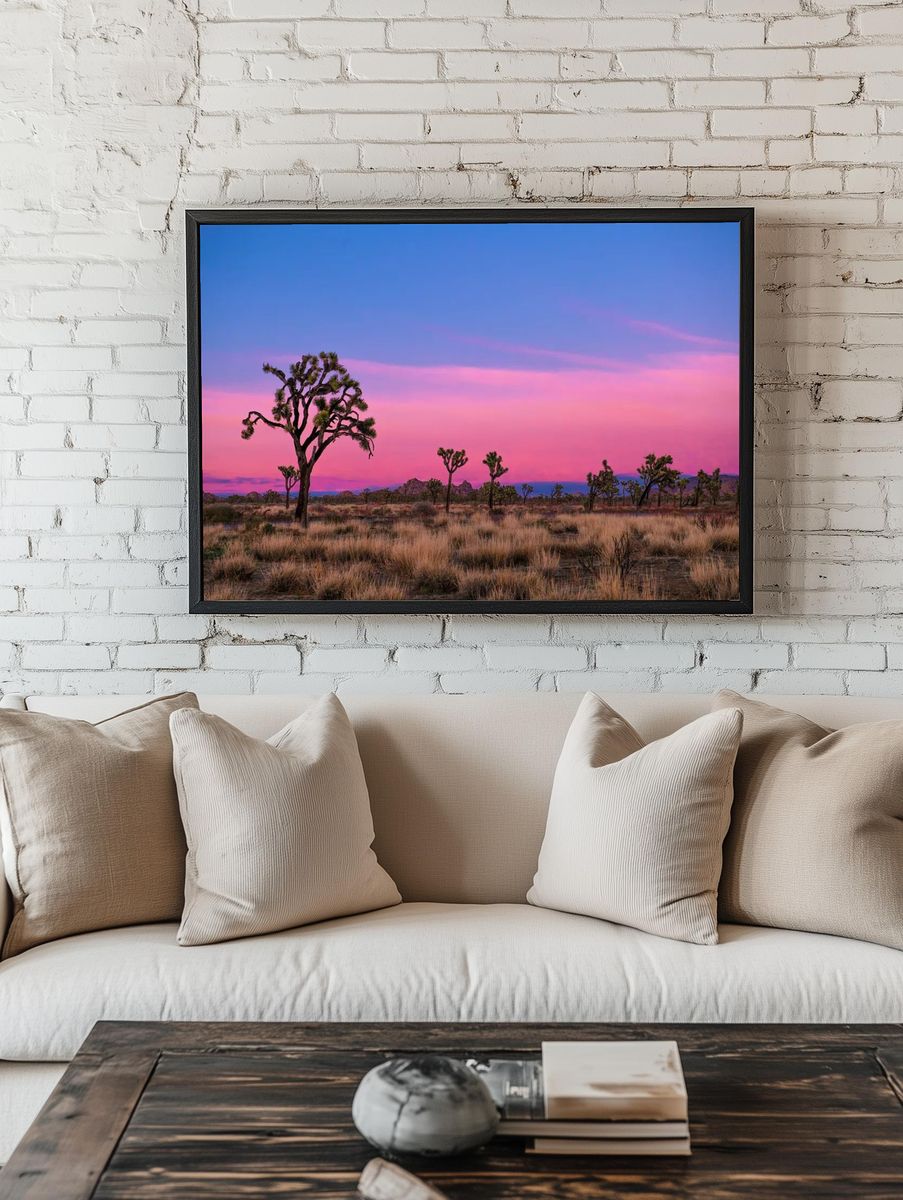 Joshua Tree Sunset Poster. — room view 1