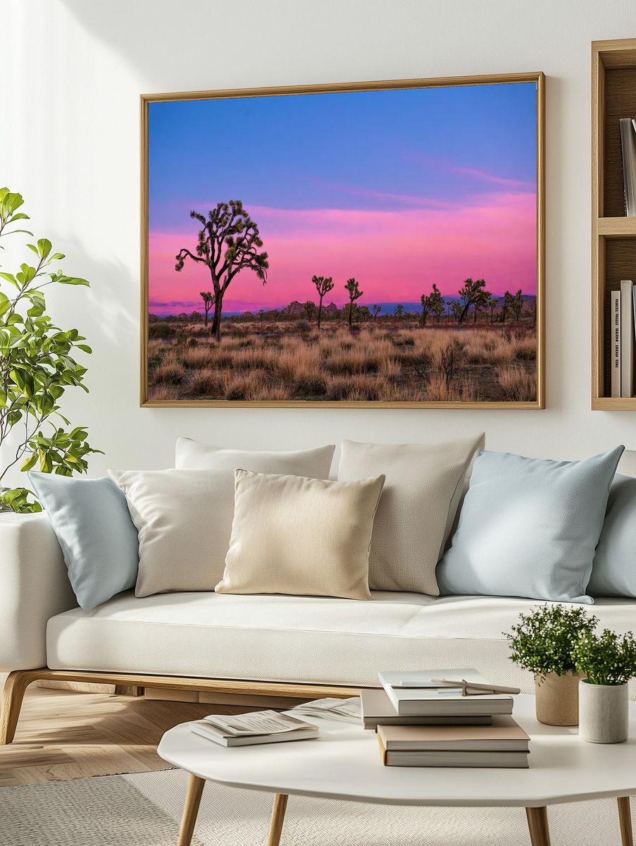 Joshua Tree Sunset Poster. — room view 2