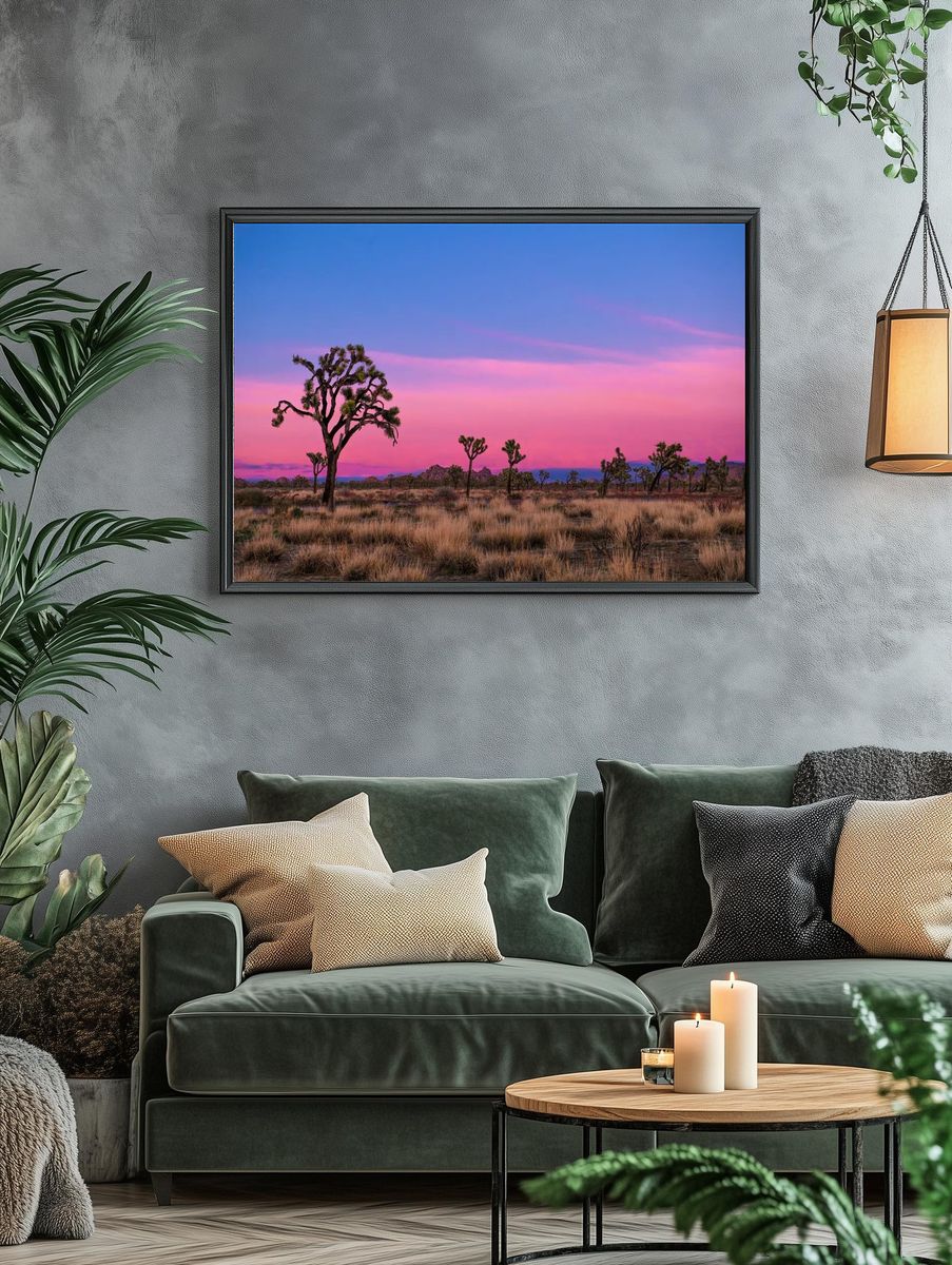 Joshua Tree Sunset Poster. — room view 4