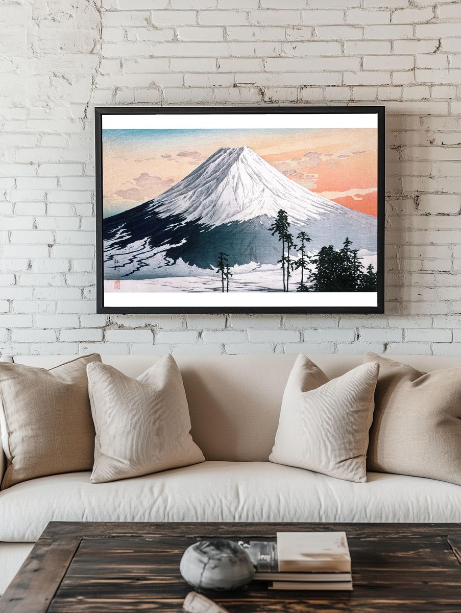 Mount Fuji — Japanese Woodblock Print Poster. — room view 1