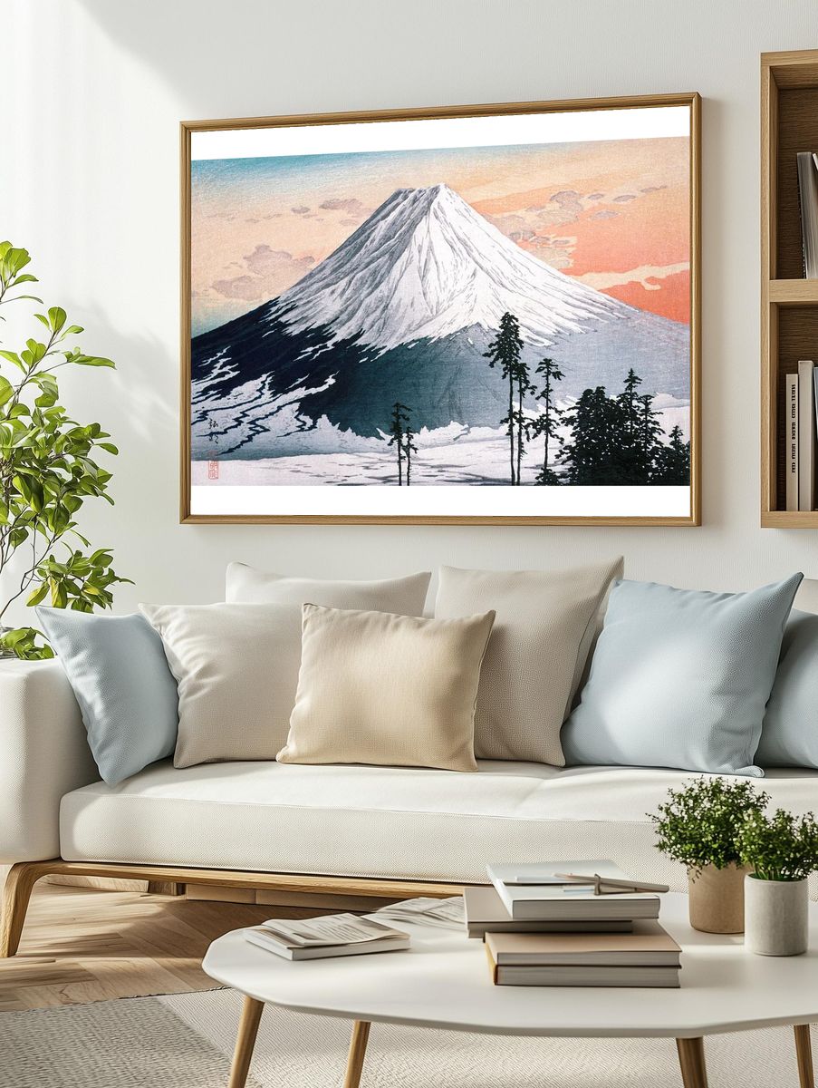 Mount Fuji — Japanese Woodblock Print Poster. — room view 2