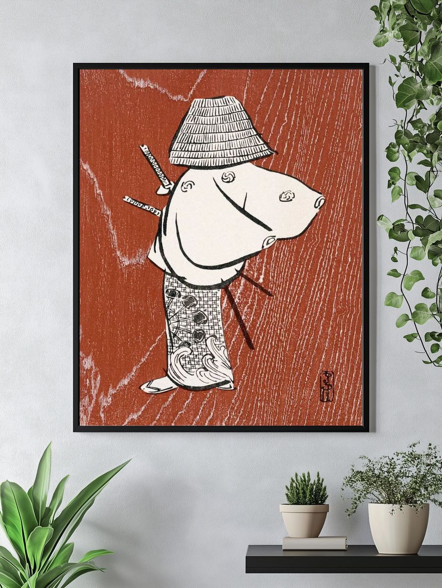 Samurai Warrior — Japanese Woodblock Print. — room view 4