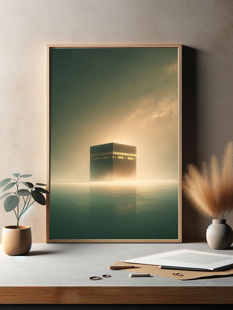 Kaaba in Serenity — Fine Art Print. — room view 2