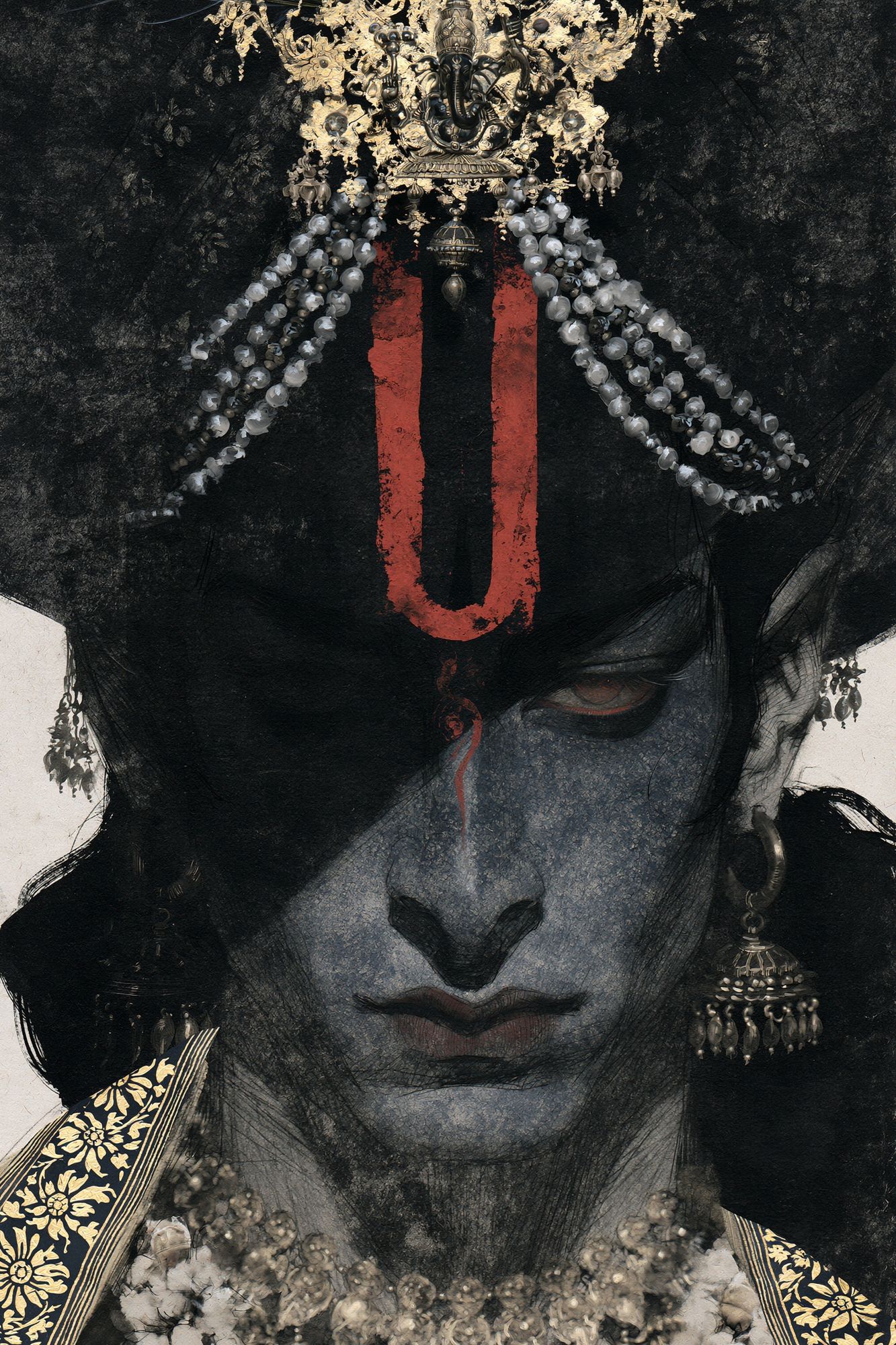 Kali Divine Portrait Print. poster — fine-art art