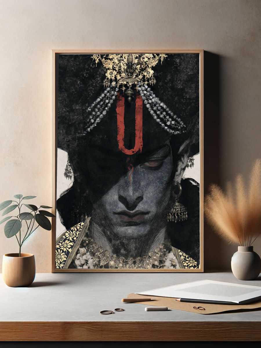 Kali Divine Portrait Print. — room view 2