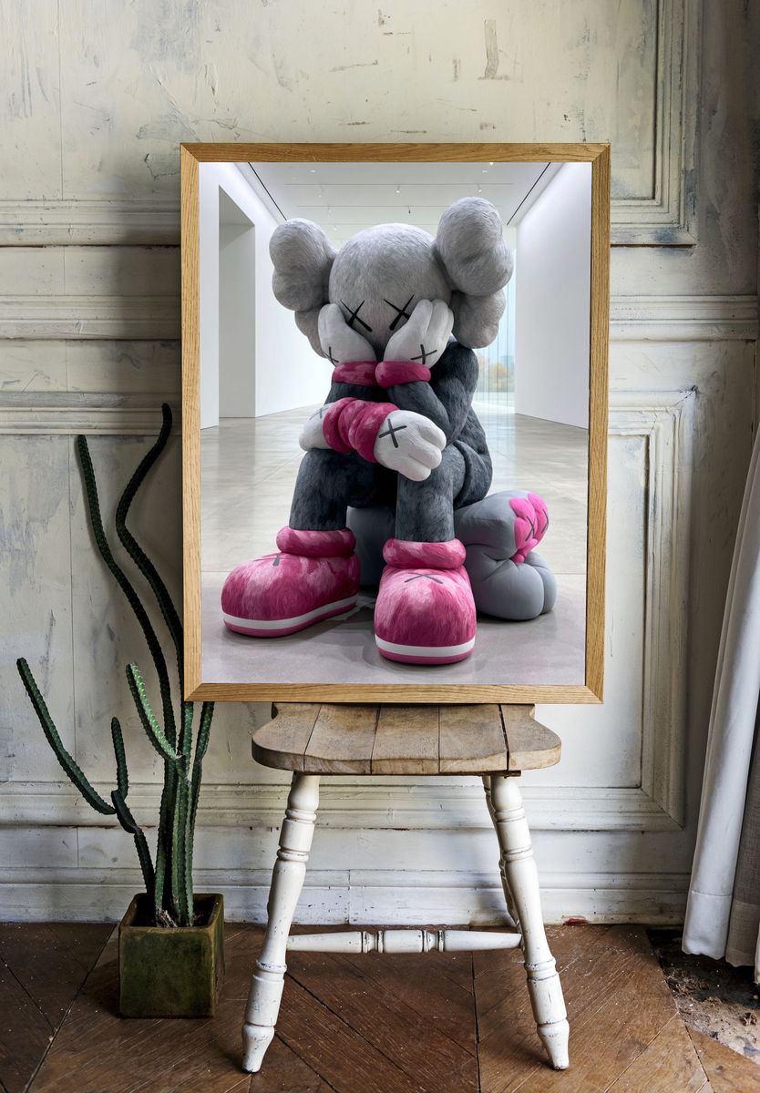 Kaws Companion Sculpture Poster. room preview