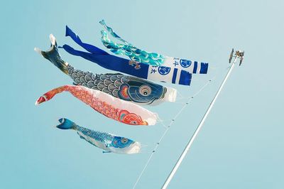 Koi Fish Flags — Japanese Art Print. poster print