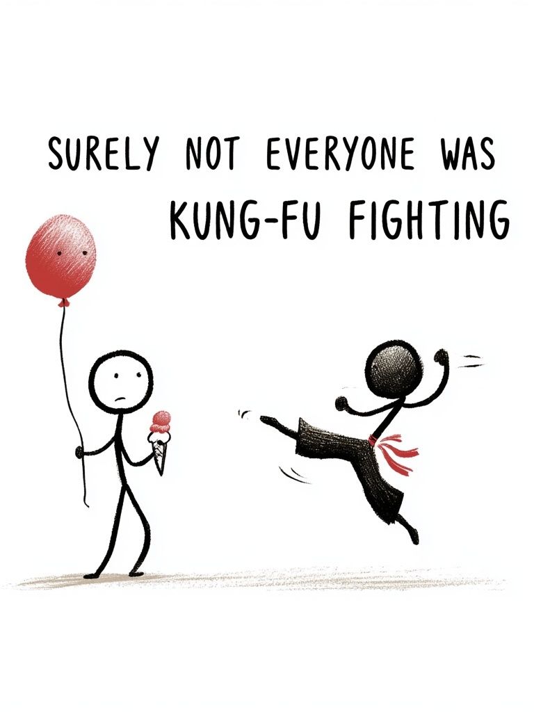 Kung-Fu Fighting Quote Typography Poster. poster — typography art