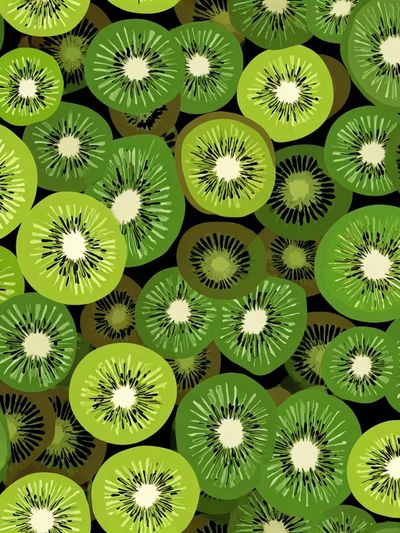 Kiwi Fruit Pattern Poster. poster print