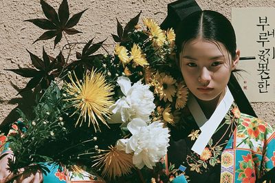Korean Hanbok Portrait Print.