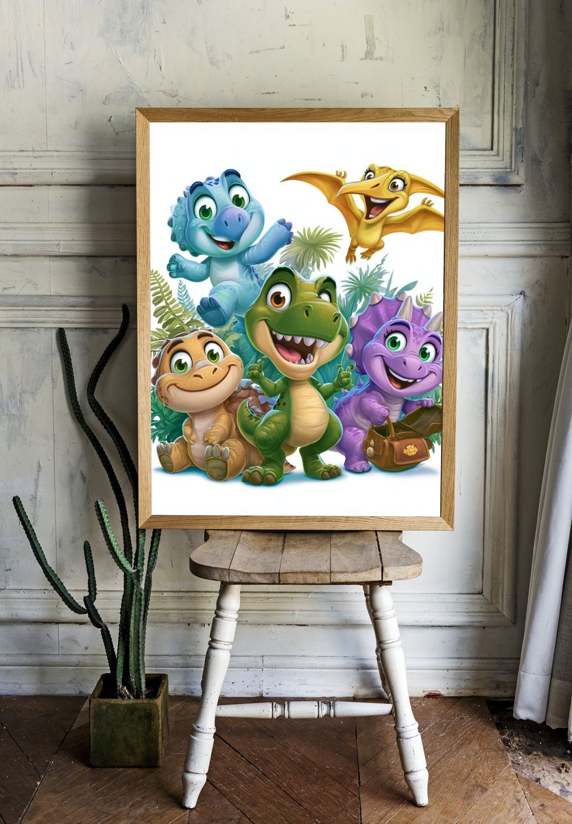 Cute Cartoon Dinosaurs Poster. room preview