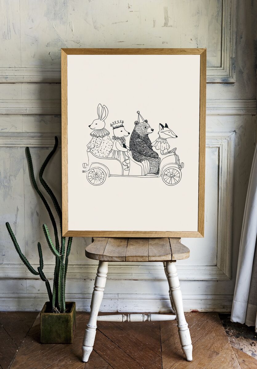 Animal Parade — Illustration Print. — room view 1