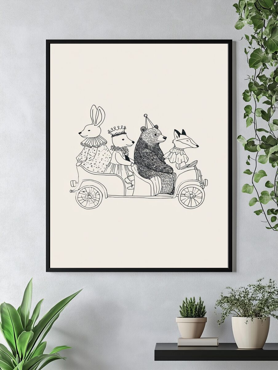 Animal Parade — Illustration Print. — room view 4