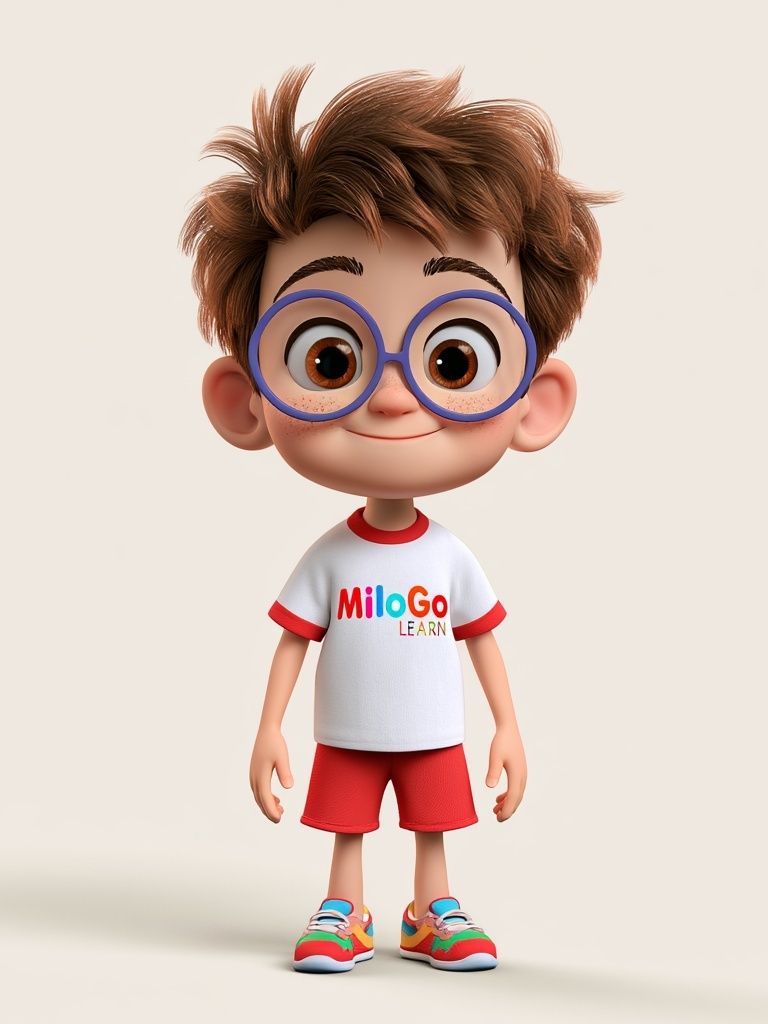 MiloGo Learn Boy Illustration Poster. poster — kids art