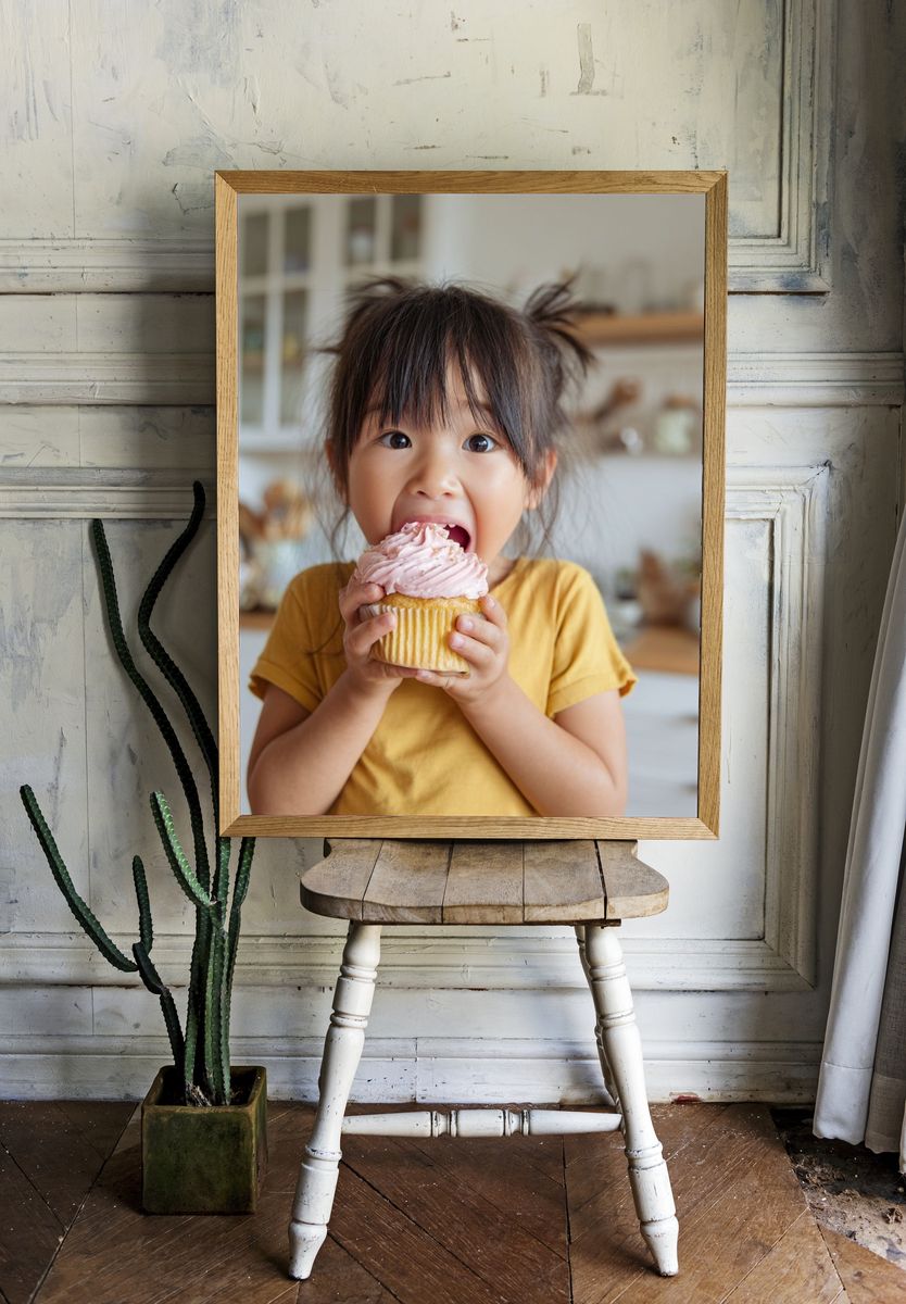 Delicious Cupcake — Kids Photography Print. — room view 1
