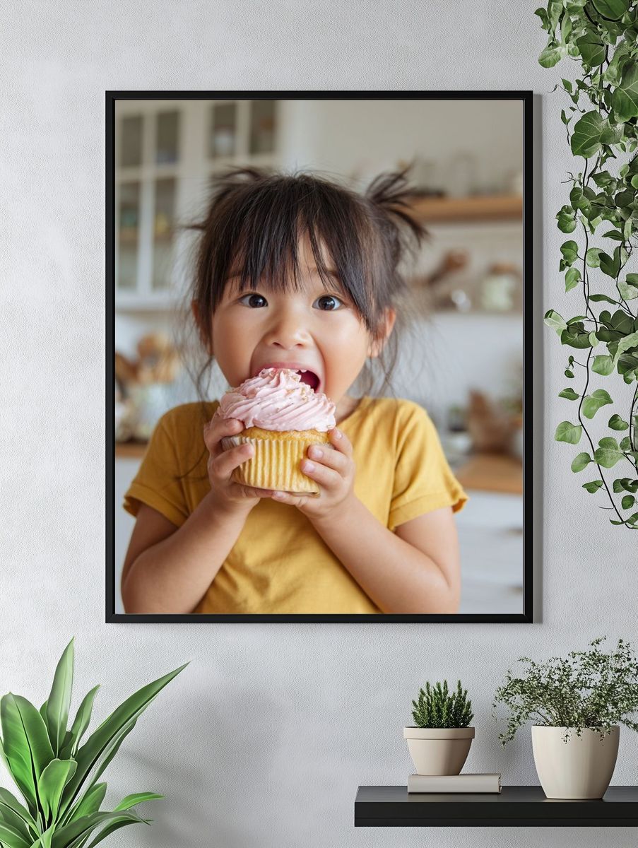 Delicious Cupcake — Kids Photography Print. — room view 4