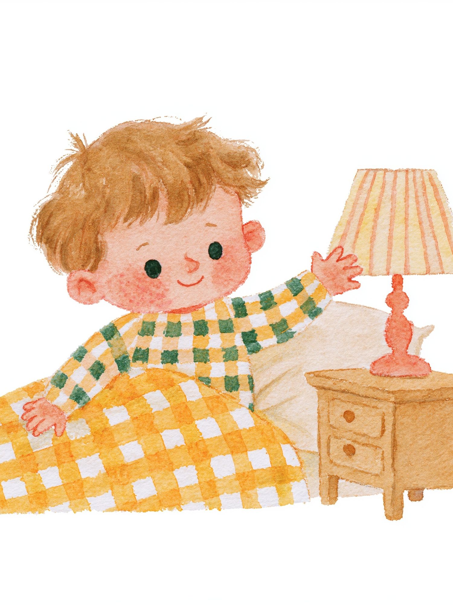Bedtime Boy Watercolor Print. poster detail
