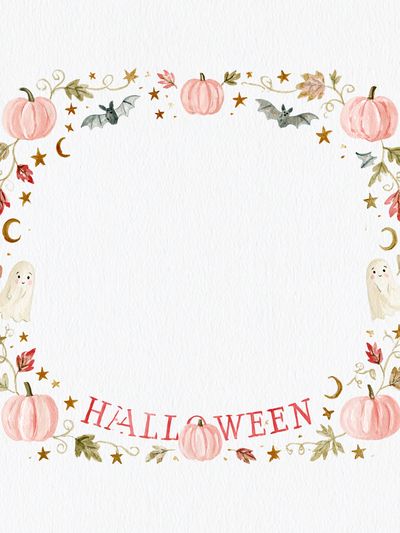 Halloween Watercolor Wreath Poster. poster