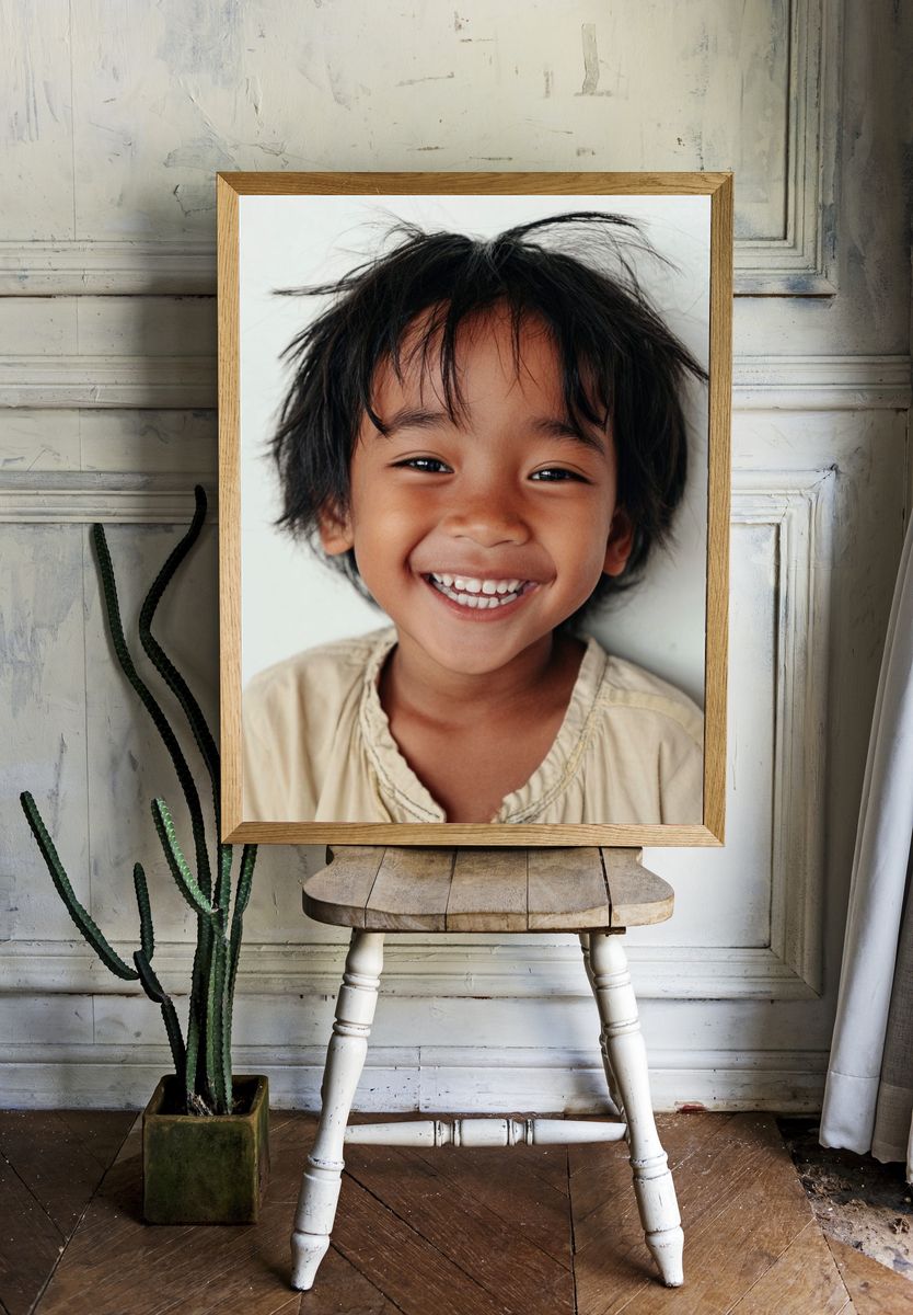 Joyful Child Portrait Poster. — room view 1