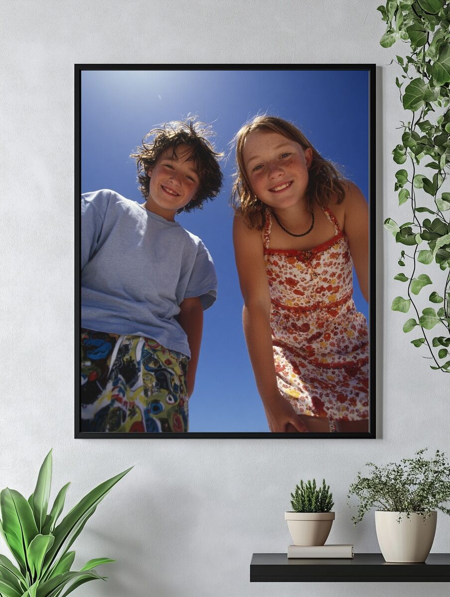 Joyful Kids at the Beach — Photography Print. — room view 4