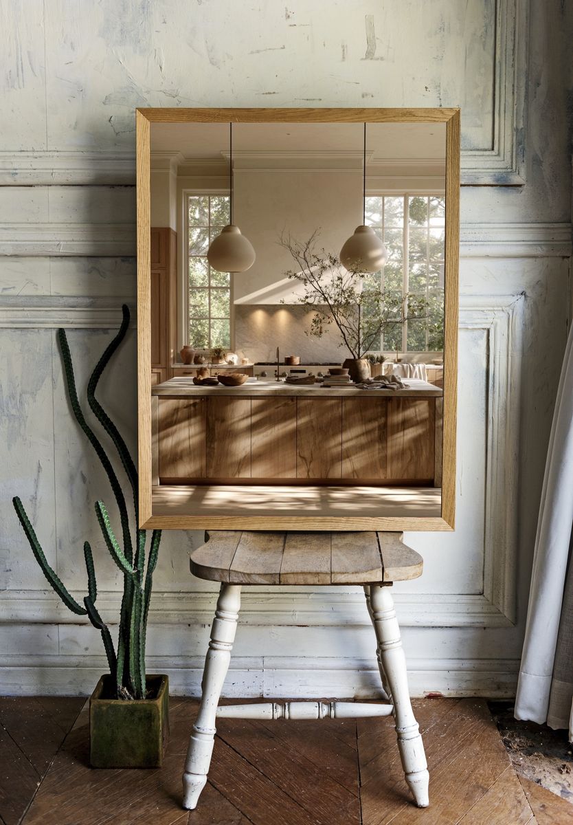 Sunlit Neutral Kitchen Interior Print. room preview