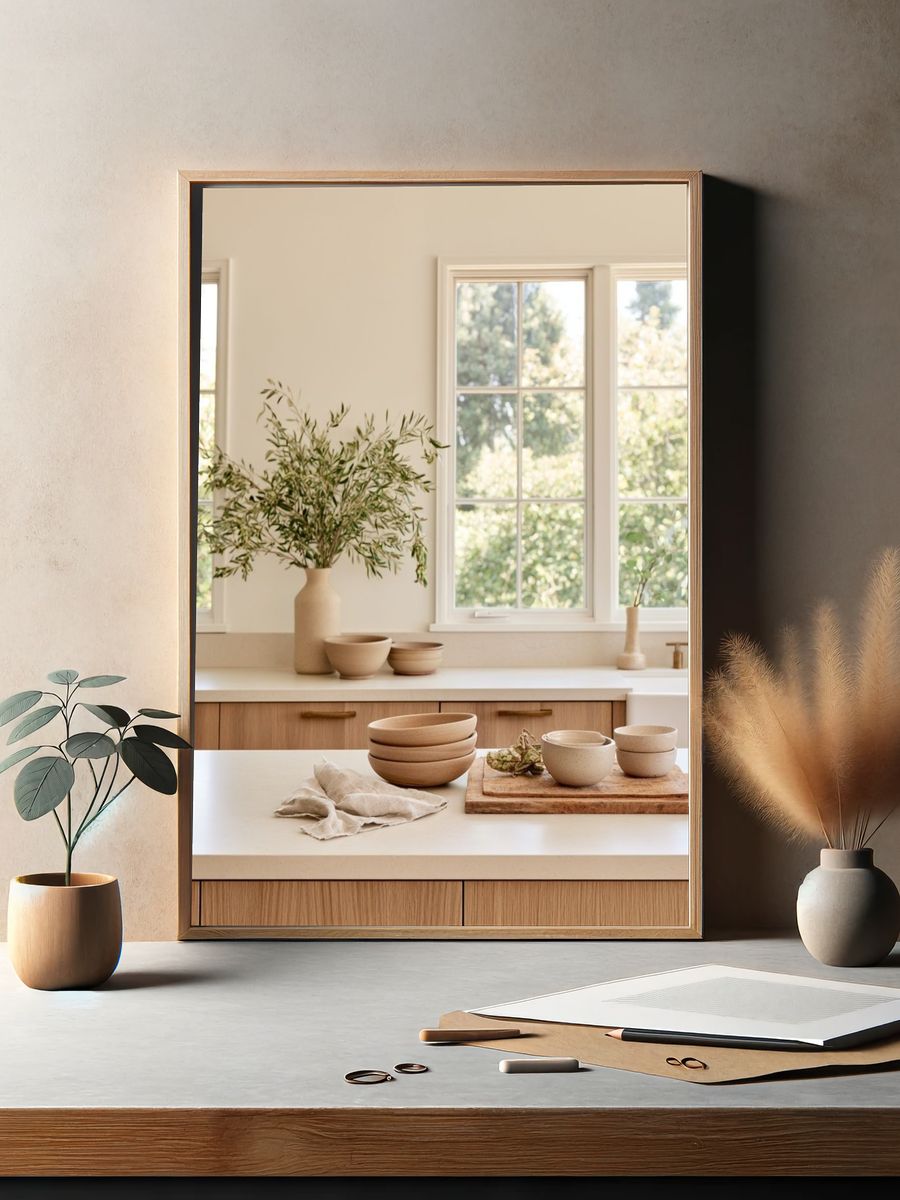 Sunlit Minimal Kitchen Interior Print. — room view 2