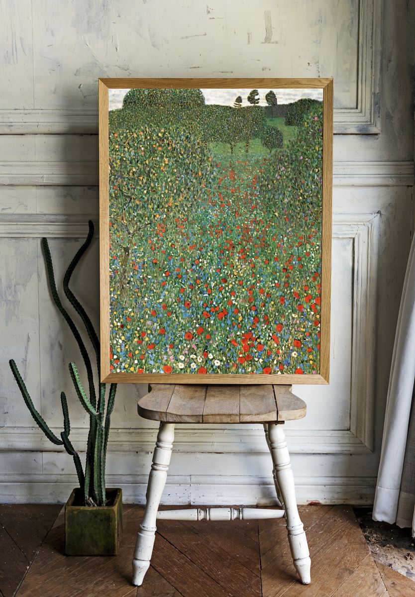 Gustav Klimt 's Mohnfeld (1907). room preview