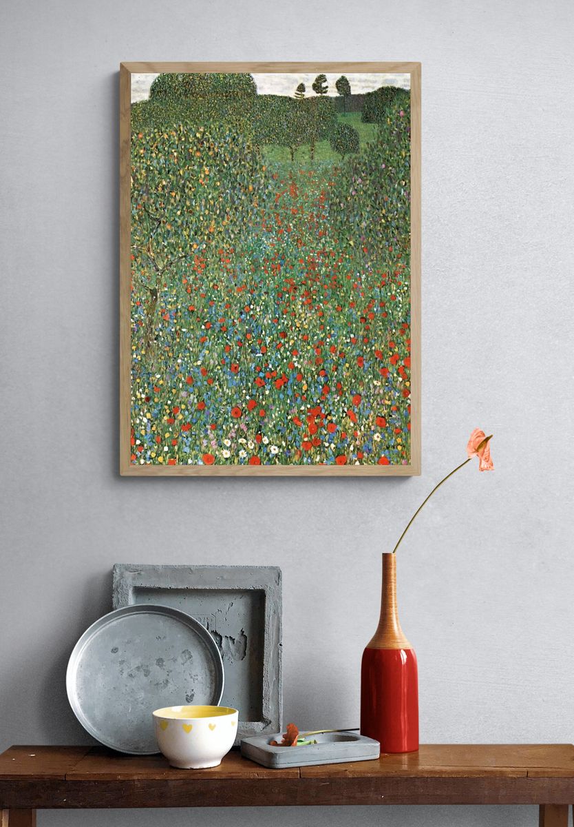 Gustav Klimt 's Mohnfeld (1907). — room view 3