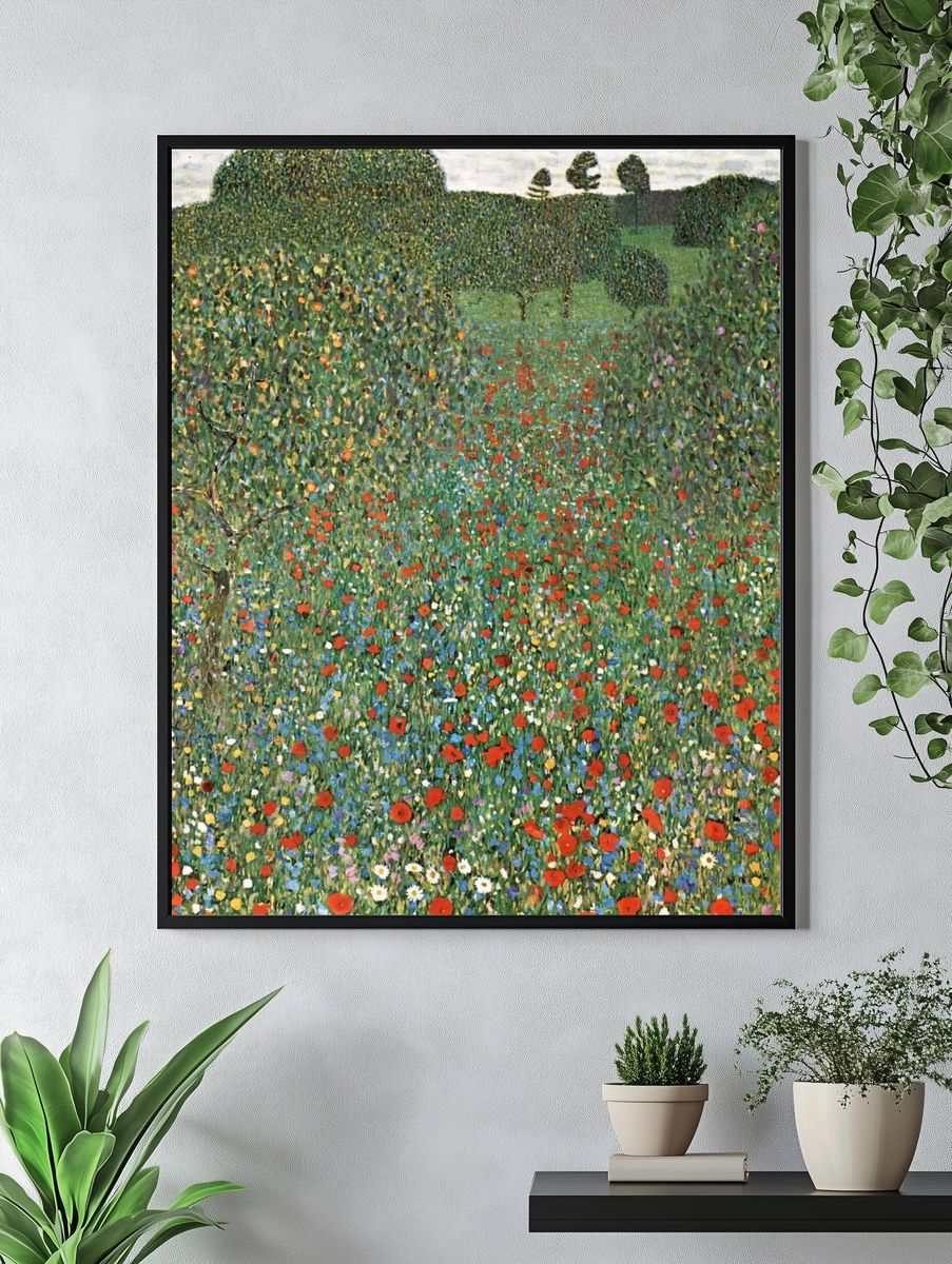 Gustav Klimt 's Mohnfeld (1907). — room view 4