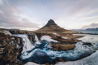 Kirkjufell Mountain and Waterfall Poster