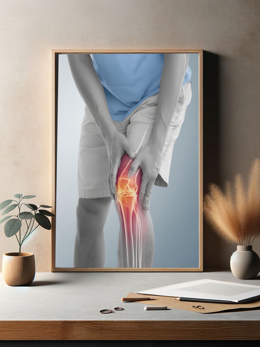 Knee Pain Anatomy Photography Poster. — room view 2