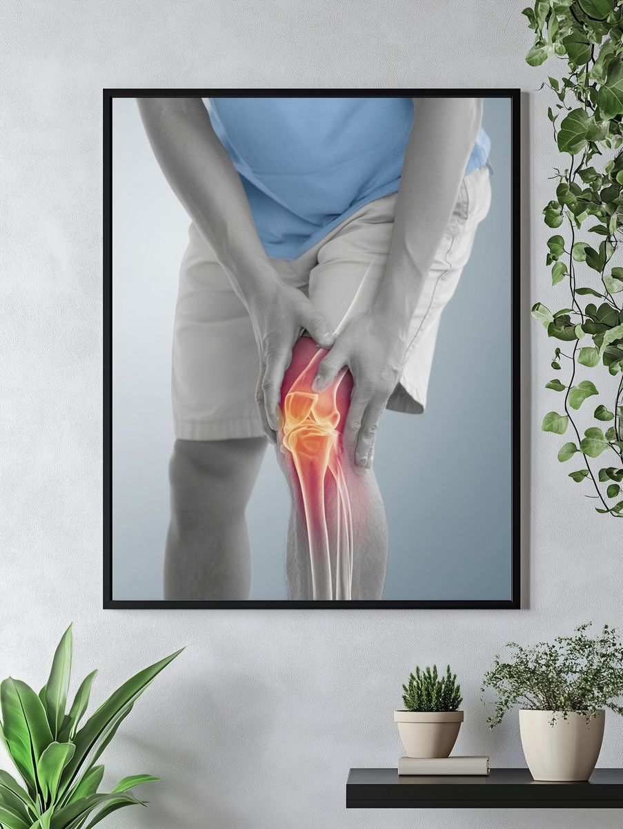 Knee Pain Anatomy Photography Poster. — room view 4